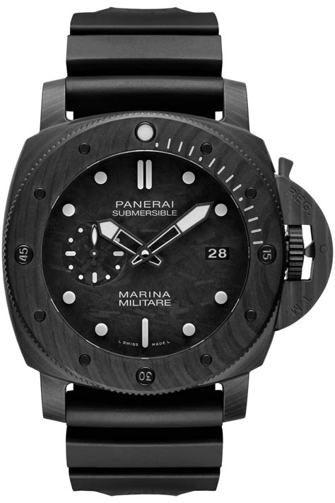 panerai submersible marina militare carbotech watch|panerai submersible quarantaquattro.